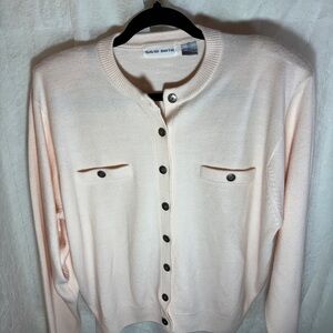 Women's Soft Pink Cardigan Sweater
